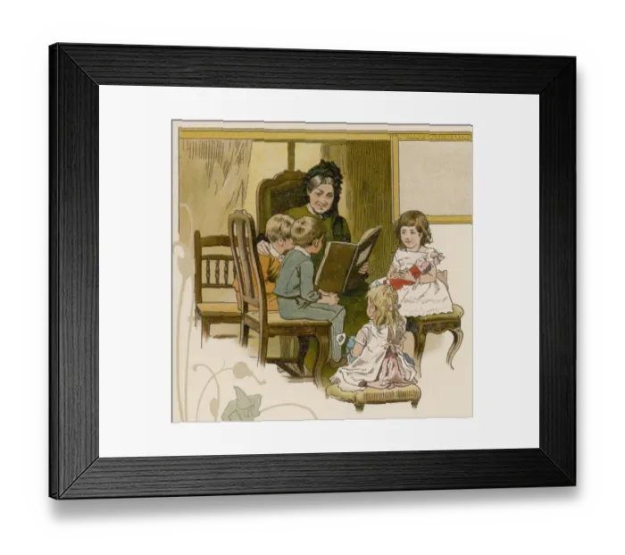 Framed Print : Granny Tells Story 1893 Framed Print : Granny Tells Story 1893