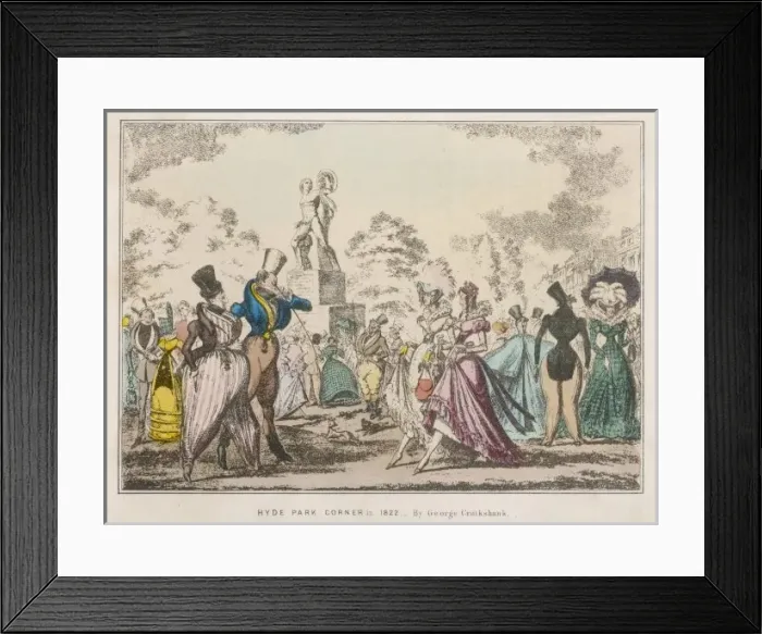 Framed Print : Hyde Park Fashions 1822