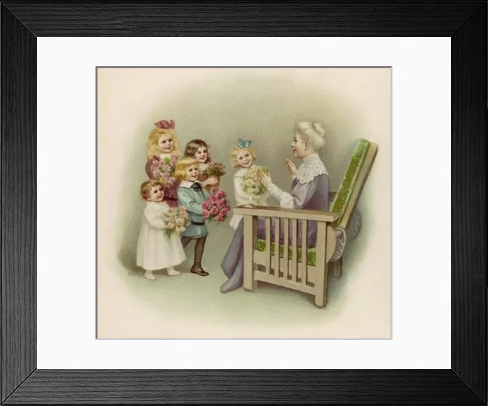 Framed Print : GRANDMAs BIRTHDAY C1890 Framed Print : GRANDMAs BIRTHDAY C1890