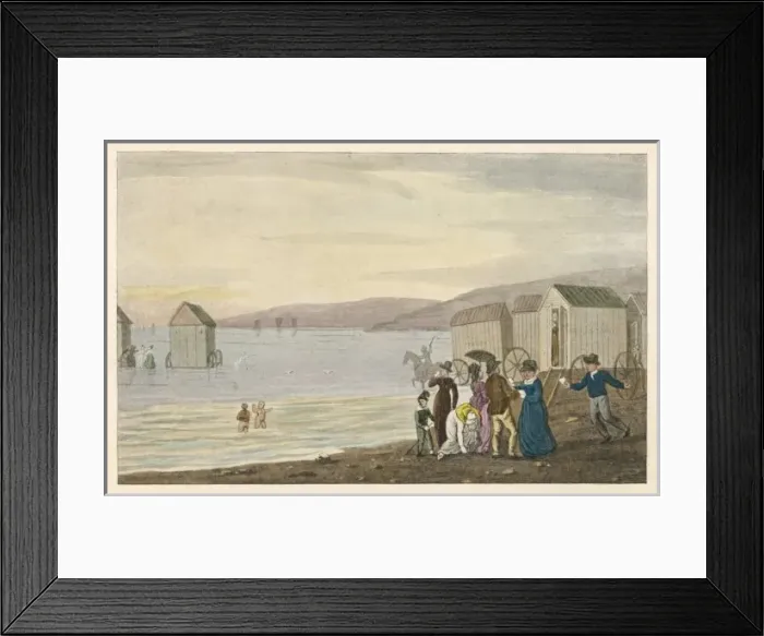 Framed Print : Bathing at Scarborough Framed Print : Bathing at Scarborough