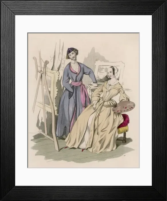 Framed Print : Dressing Gowns 1838 Framed Print : Dressing Gowns 1838