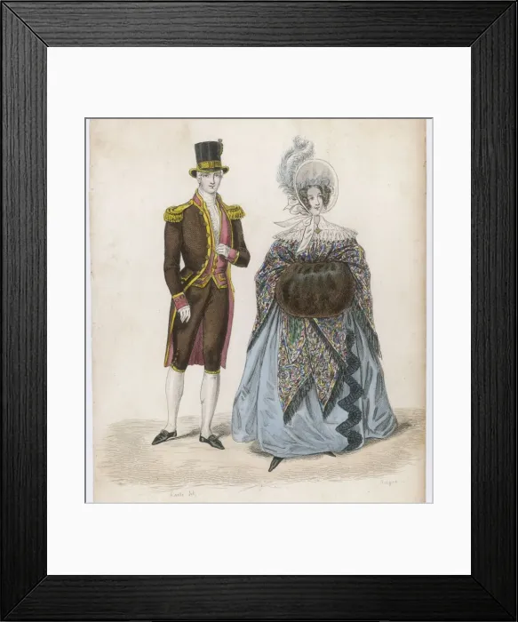 Framed Print : Lady in Shawl 1837 Framed Print : Lady in Shawl 1837