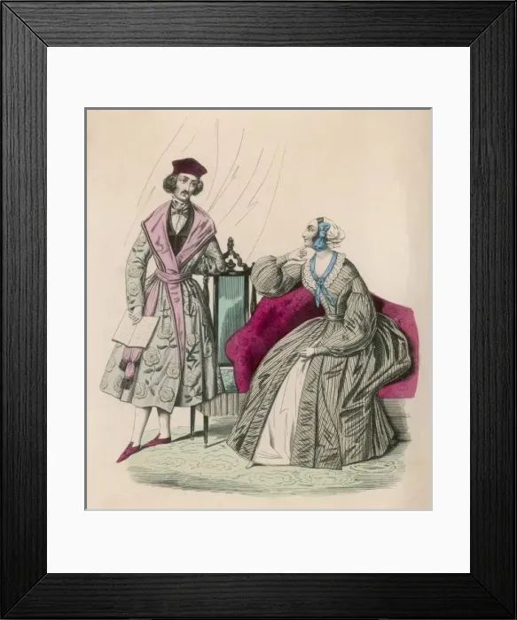 Framed Print : Dressing Gowns 1839 Framed Print : Dressing Gowns 1839