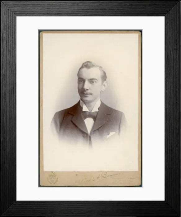 Framed Print : Male Type / Smiling C1890 Framed Print : Male Type / Smiling C1890