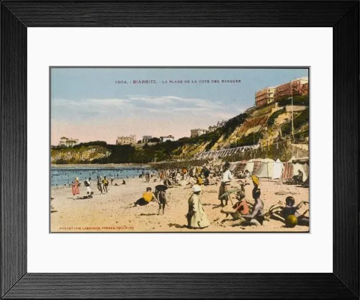 Framed Print : Biarritz - Basque Beach Framed Print : Biarritz - Basque Beach