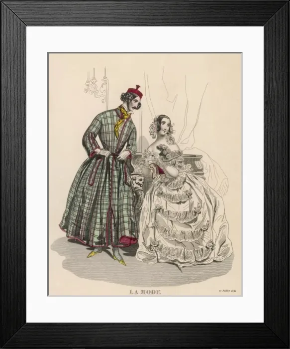 Framed Print : Dressing Gowns 1841 Framed Print : Dressing Gowns 1841