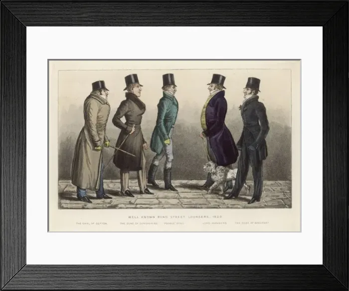 Framed Print : Male Type / Dandies / Bucks Framed Print : Male Type / Dandies / Bucks