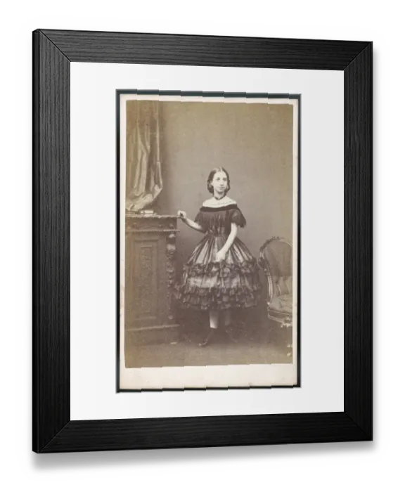 Framed Print : Costume / Girl / Photo C1860 Framed Print : Costume / Girl / Photo C1860