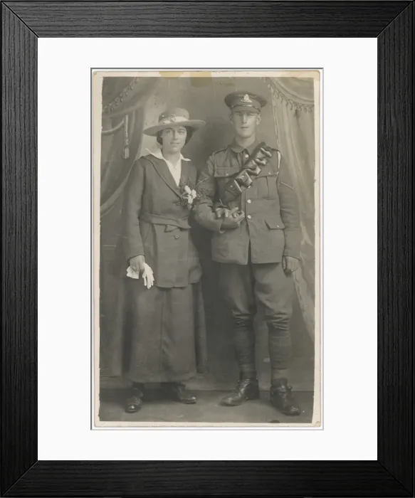Framed Print : Husband / Wife / Uniform Ww1 Framed Print : Husband / Wife / Uniform Ww1