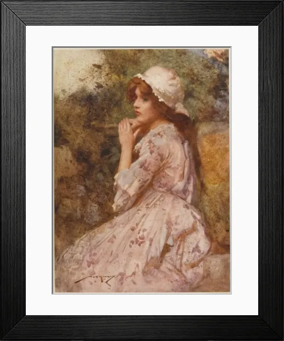 Framed Print : Female / Village Girl 1770 Framed Print : Female / Village Girl 1770