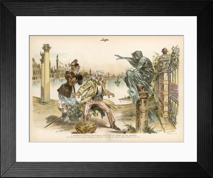 Framed Print : Cholera Threatens Fair Framed Print : Cholera Threatens Fair