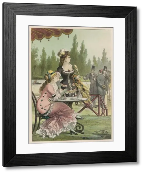 Framed Print : Female Types Sizing Up Framed Print : Female Types Sizing Up