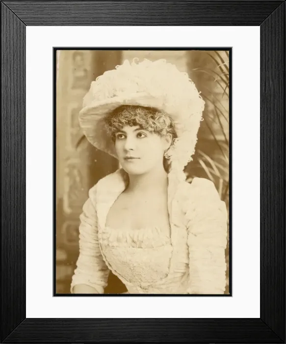 Framed Print : Female Type in Hat C1890 Framed Print : Female Type in Hat C1890