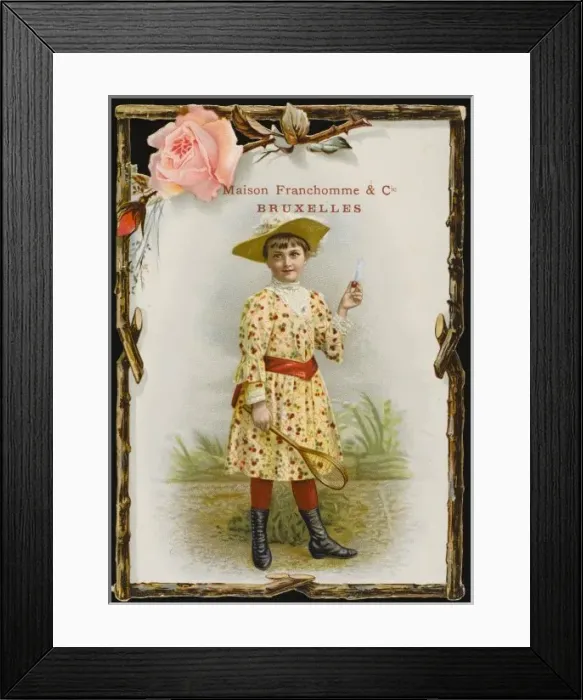 Framed Print : Costume / Girl / Franchomme Framed Print : Costume / Girl / Franchomme