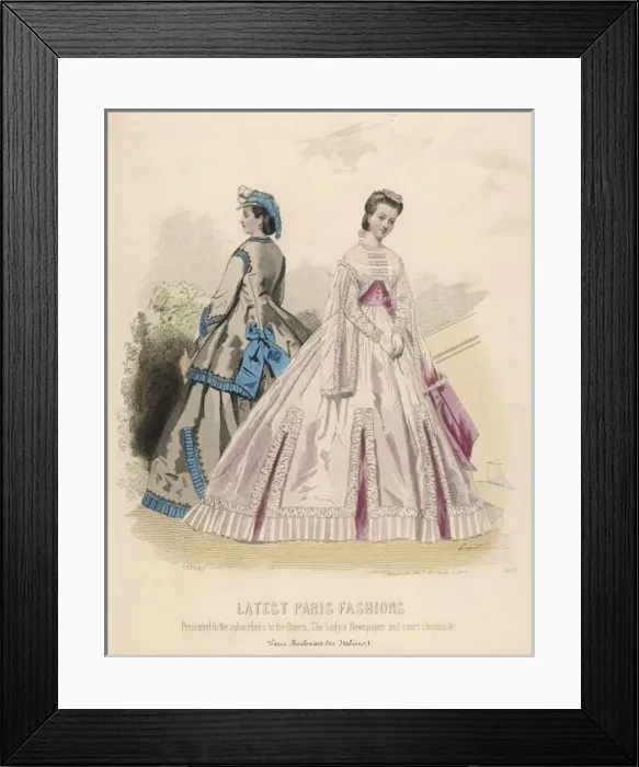 Framed Print : Costume August 1864 Framed Print : Costume August 1864