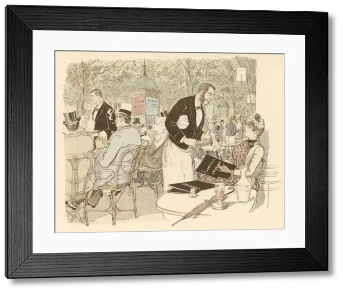 Framed Print : Paris Pavement Cafe 1890 Framed Print : Paris Pavement Cafe 1890