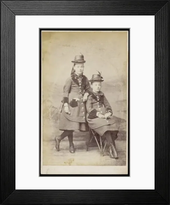 Framed Print : Costume / Sisters C. 1870 Framed Print : Costume / Sisters C. 1870