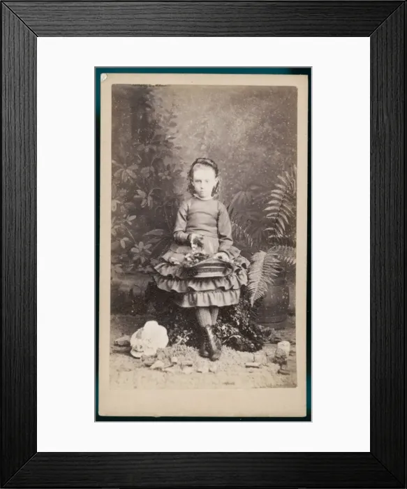 Framed Print : GIRL & BASKET C. 1880 Framed Print : GIRL & BASKET C. 1880