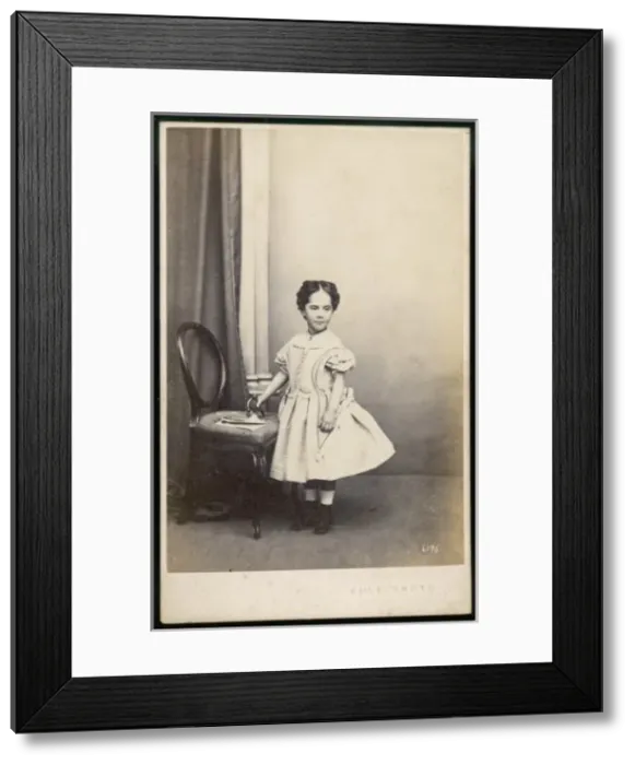 Framed Print : Photo / Girl & Chair 1870S Framed Print : Photo / Girl & Chair 1870S