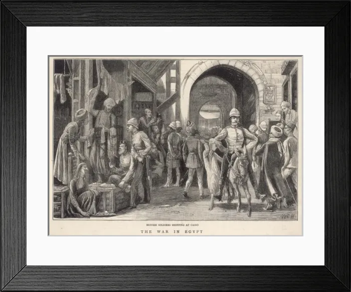 Framed Print : Shopping in Cairo 1882 Framed Print : Shopping in Cairo 1882