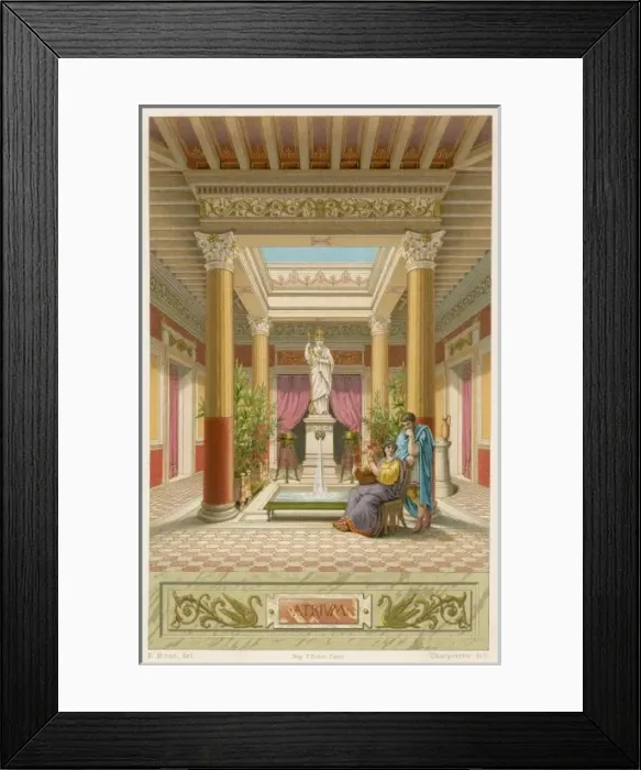 Framed Print : Pompeii Atrium Restored Framed Print : Pompeii Atrium Restored