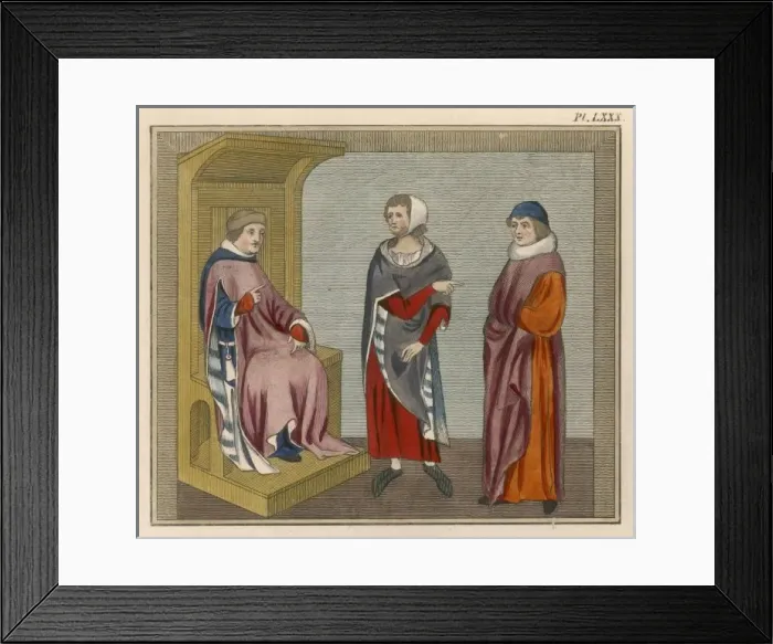 Framed Print : Medieval Legal People Framed Print : Medieval Legal People