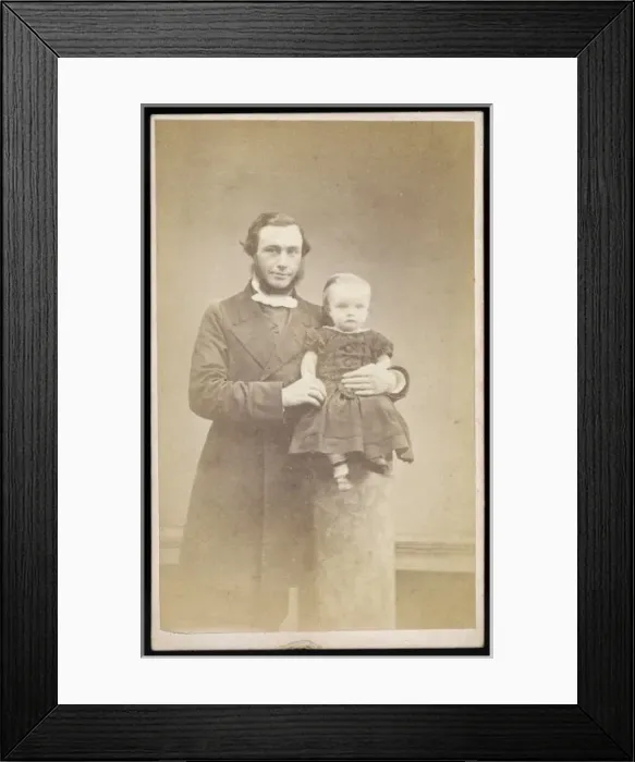 Framed Print : Father & Child 1860S Framed Print : Father & Child 1860S