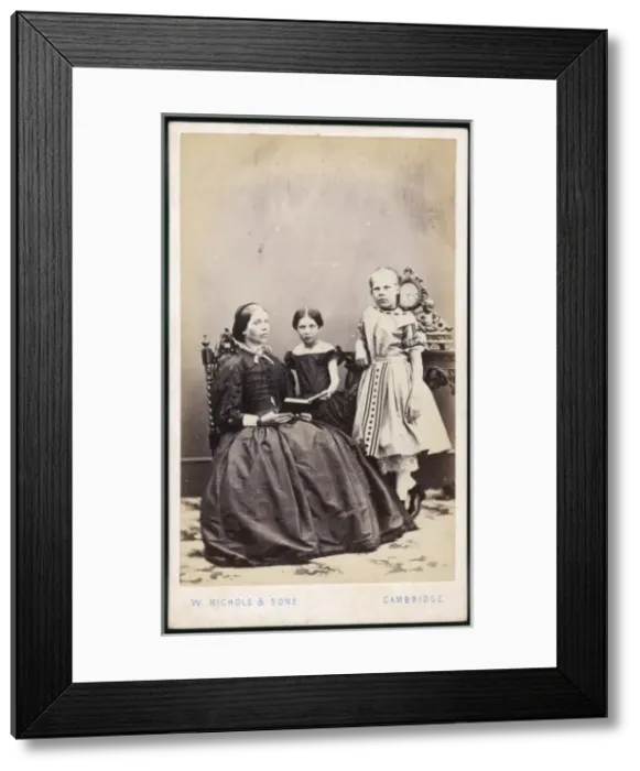 Framed Print : Mother & Daughters 1860S Framed Print : Mother & Daughters 1860S