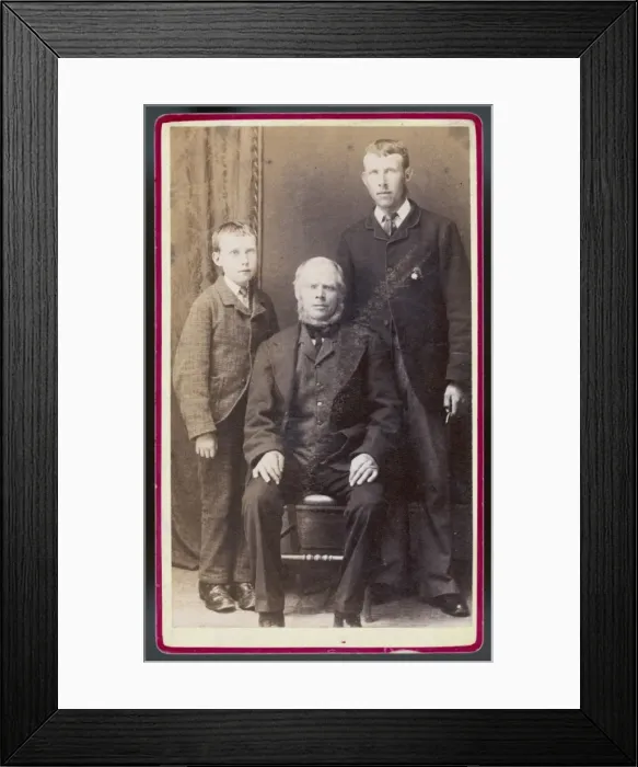 Framed Print : Father & Sons 1860S Framed Print : Father & Sons 1860S