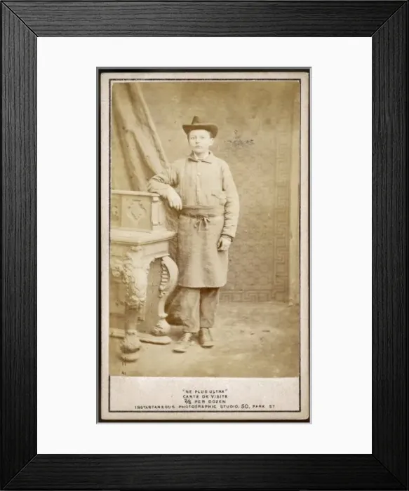Framed Print : Working Class Boy 1860S Framed Print : Working Class Boy 1860S