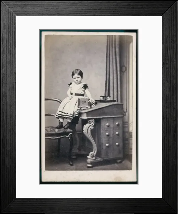 Framed Print : Child in Frock 1860S Framed Print : Child in Frock 1860S