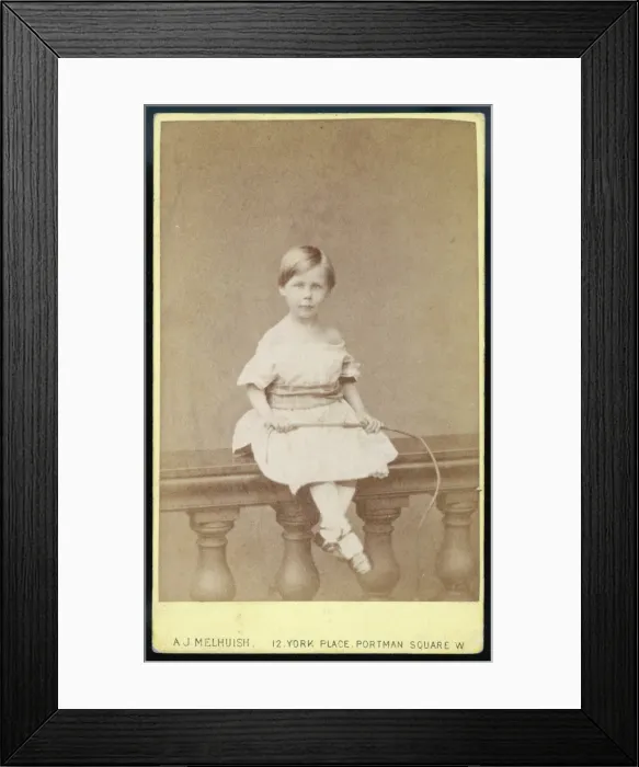Framed Print : Boy & Riding Crop 1860S Framed Print : Boy & Riding Crop 1860S