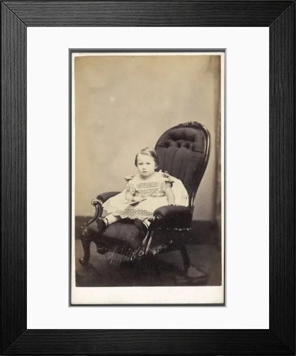 Framed Print : Boy in Chair / Dodds 1860 Framed Print : Boy in Chair / Dodds 1860