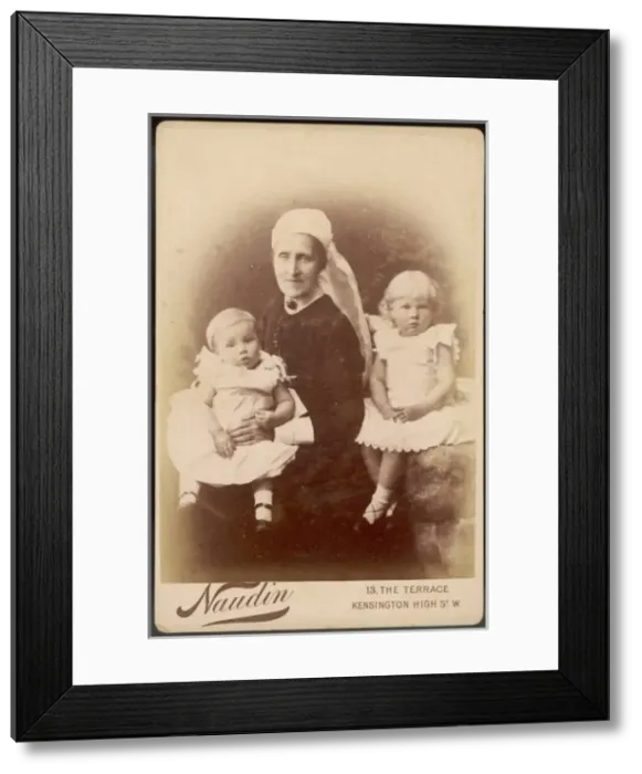 Framed Print : Nanny & Charges C. 1880 Framed Print : Nanny & Charges C. 1880