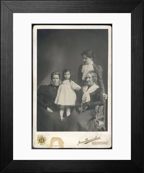Framed Print : Women & Girl 1890S Photo Framed Print : Women & Girl 1890S Photo