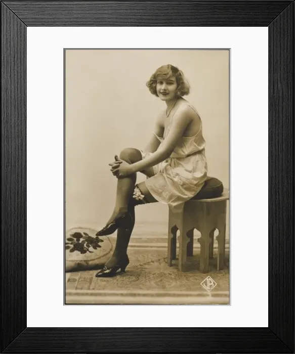 Framed Print : Female Type / Sitting 1920 Framed Print : Female Type / Sitting 1920