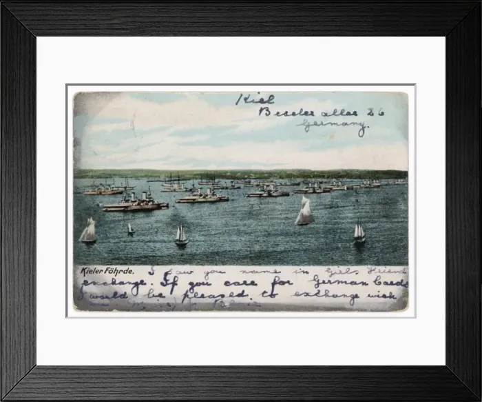Framed Print : German Fleet at Kiel Framed Print : German Fleet at Kiel