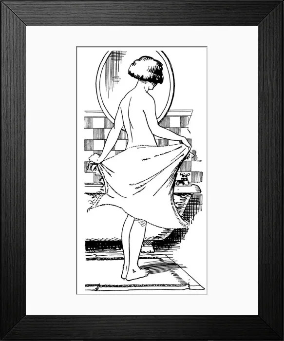 Framed Print : Female Type / Drying 1927 Framed Print : Female Type / Drying 1927