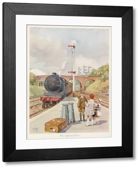 Framed Print : The Train Arrives Framed Print : The Train Arrives