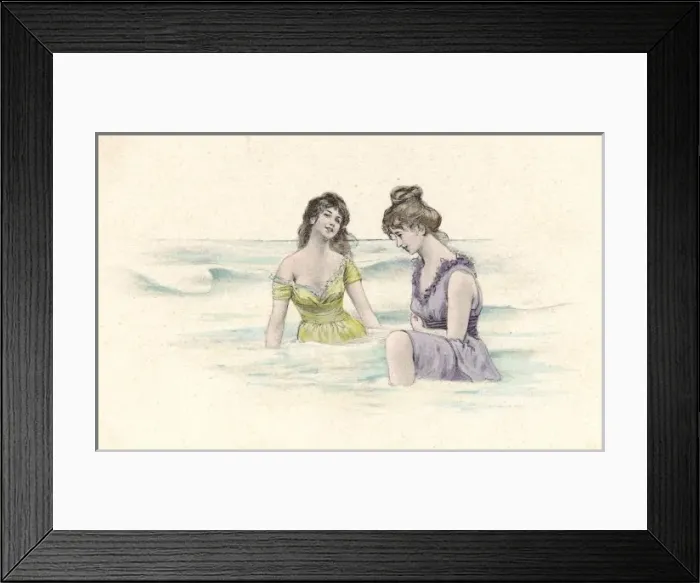 Framed Print : Bathers in Shallows 1905 Framed Print : Bathers in Shallows 1905