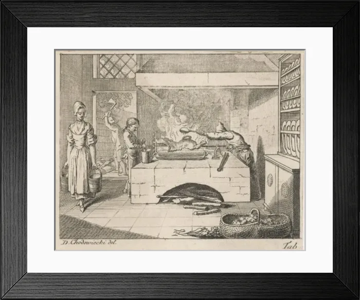 Framed Print : Kitchen Scene C1760 Framed Print : Kitchen Scene C1760