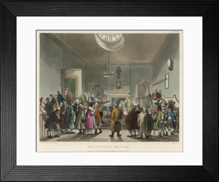 Framed Print : Bow Street Office / Pugin Framed Print : Bow Street Office / Pugin
