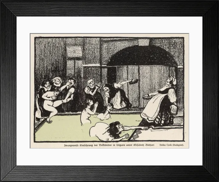 Framed Print : Compulsory Bathing C1600 Framed Print : Compulsory Bathing C1600