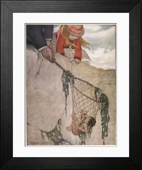 Framed Print : Water Babies / Tom / Caught Framed Print : Water Babies / Tom / Caught