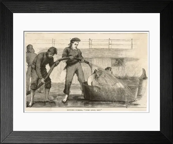 Framed Print : Officers Bathing C1890 Framed Print : Officers Bathing C1890