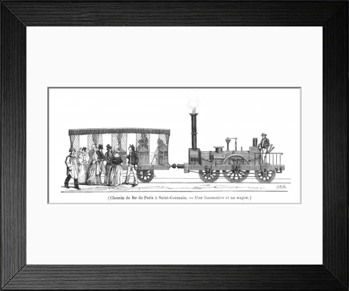 Framed Print : Paris Train of 1837 Framed Print : Paris Train of 1837