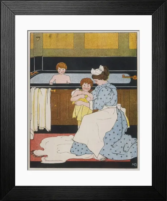 Framed Print : Boys at Bathtime C1905 Framed Print : Boys at Bathtime C1905