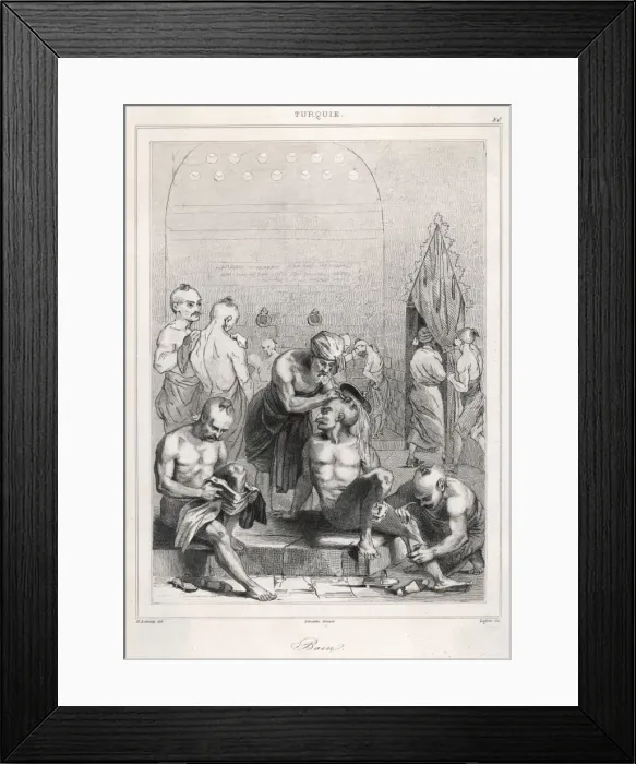 Framed Print : Turkish Bath House 1835 Framed Print : Turkish Bath House 1835