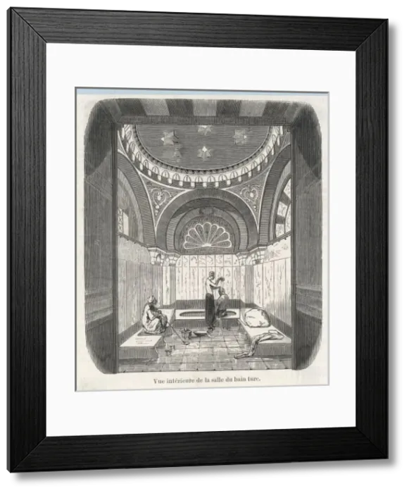 Framed Print : Turkish Bath / Paris 1858 Framed Print : Turkish Bath / Paris 1858