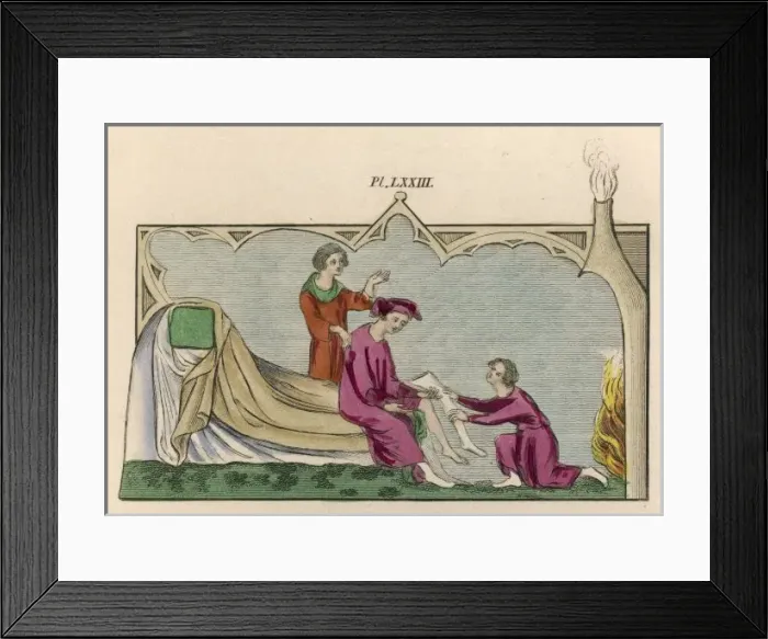 Framed Print : Man Getting Dressed 14C Framed Print : Man Getting Dressed 14C
